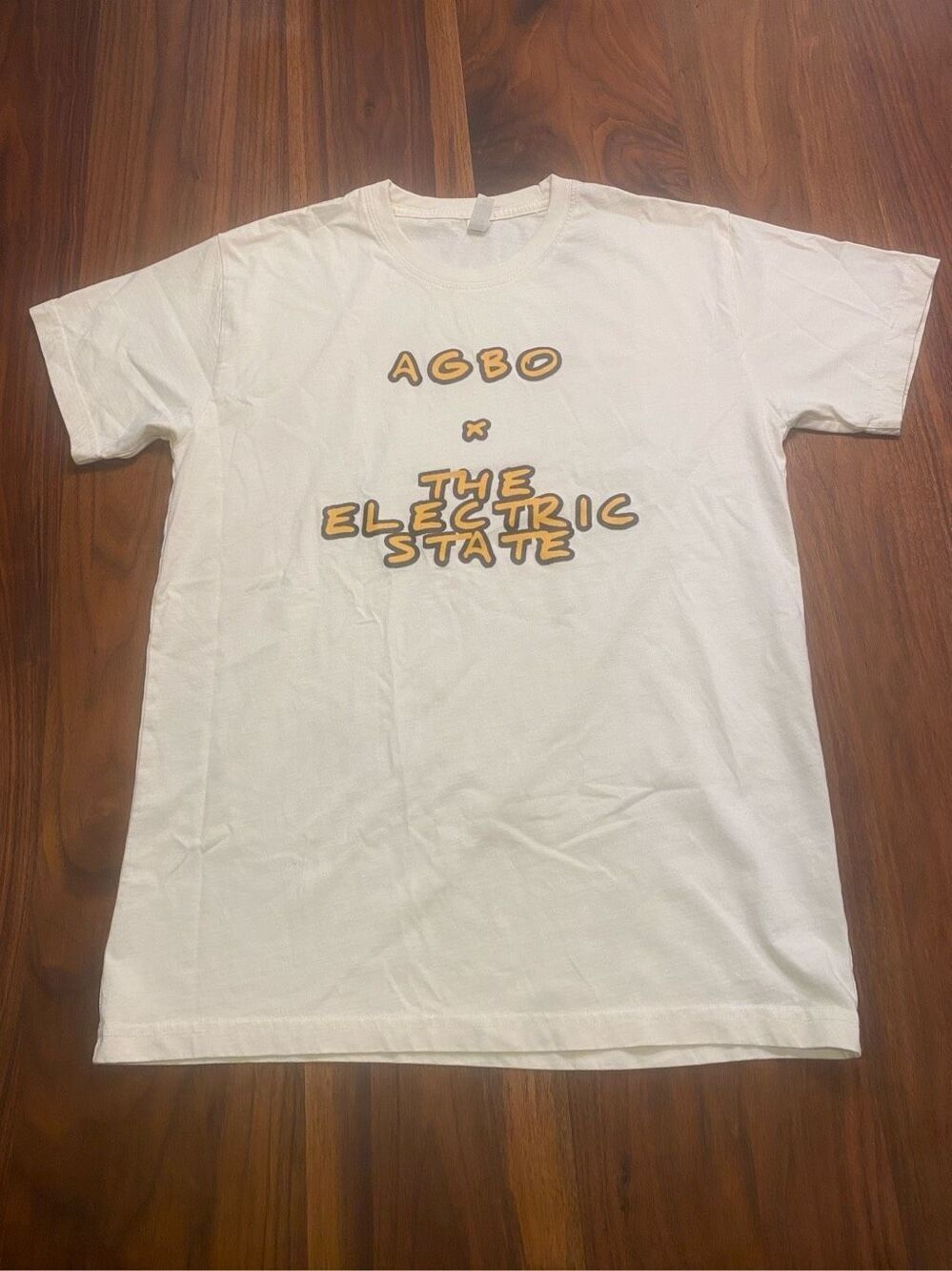 AGBO x The Electric State Men's White Short Sleeve Graphic T-Shirt Size Medium